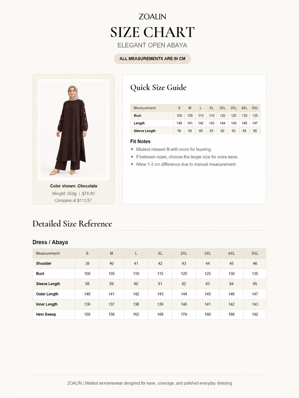 ZOALIN - Elegant Button-Sleeve Tunic & Pants Set - size