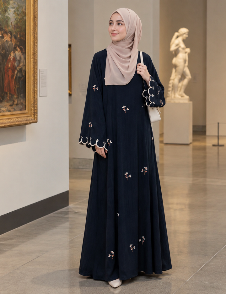 Abaya ricamata