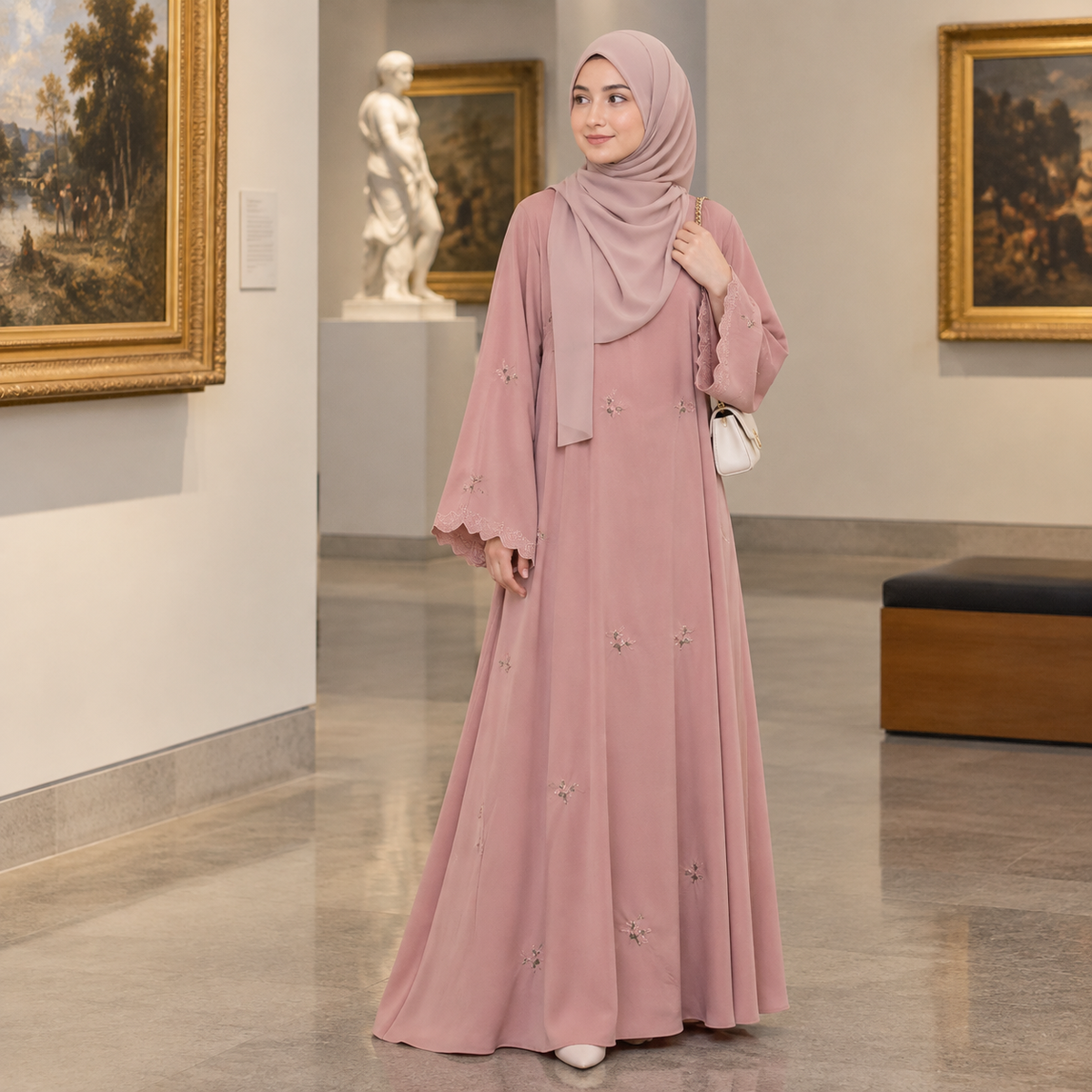 Abaya brodée real-life styling