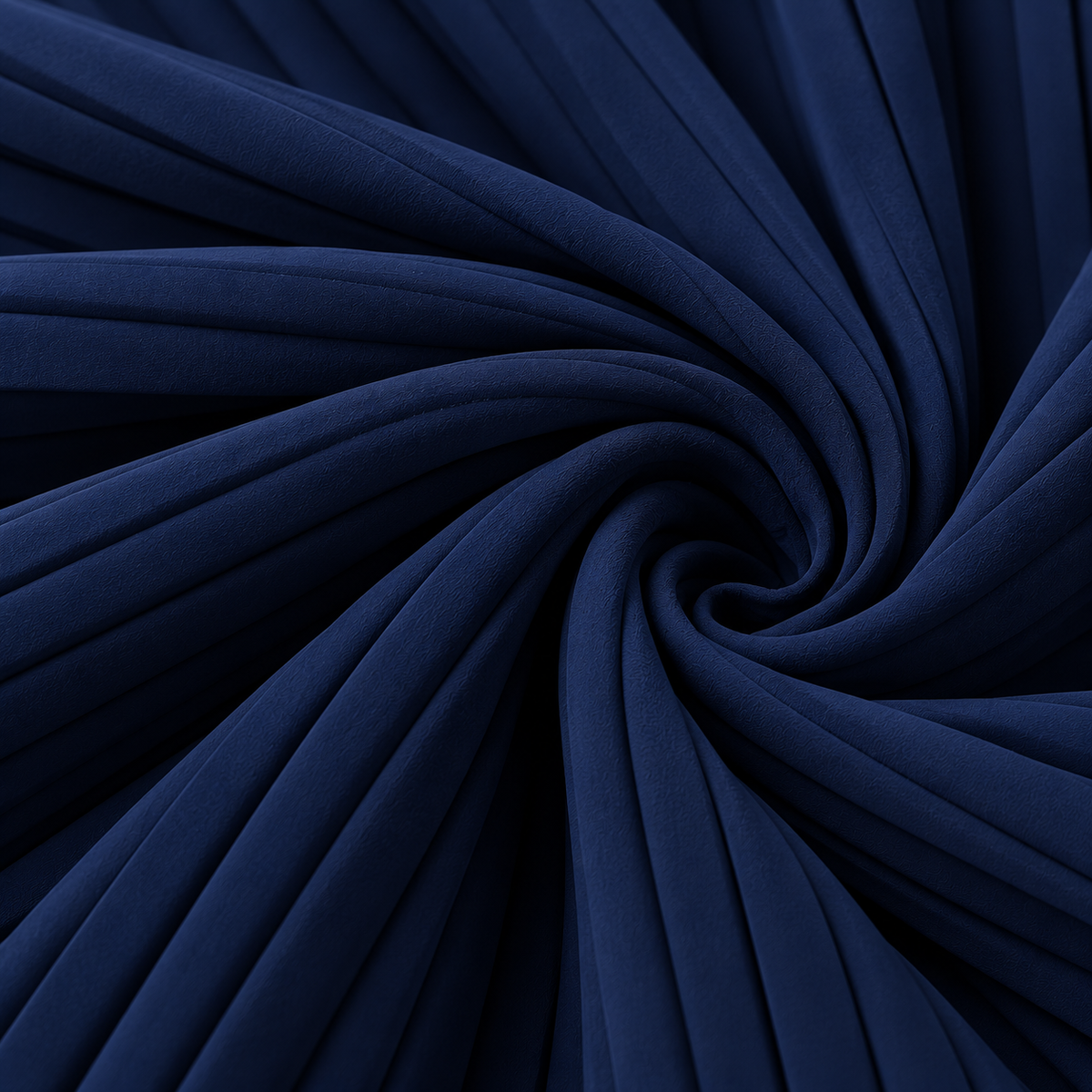 ZOALIN - Pleated Abaya - Navy - fabric detail