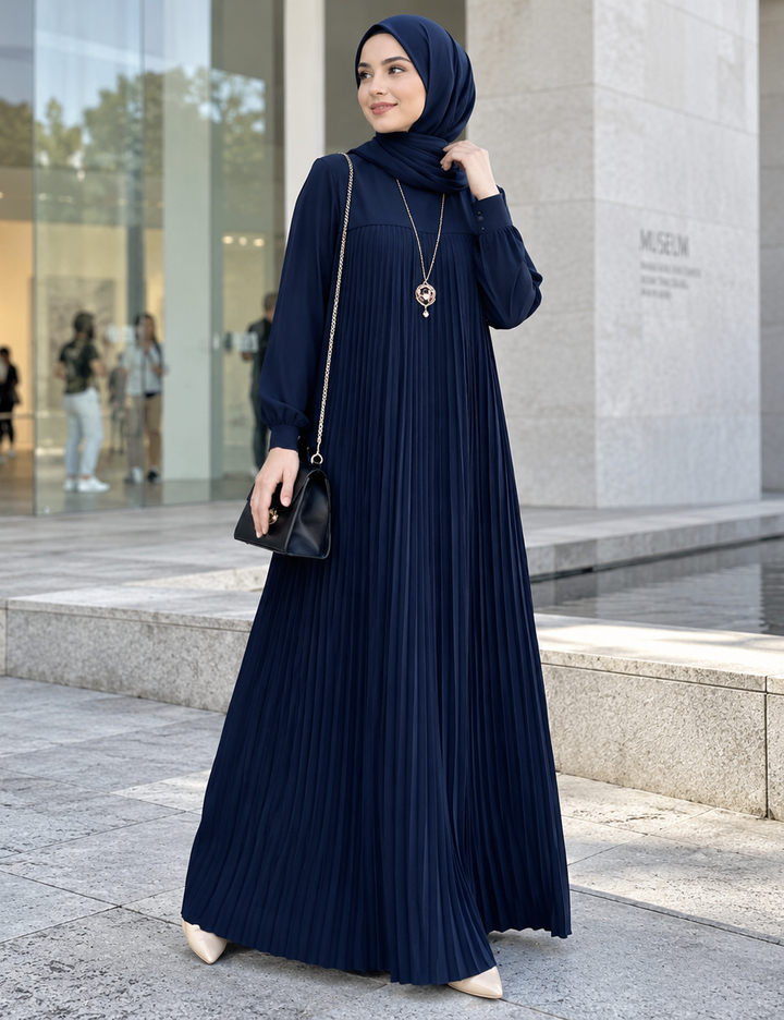 Abaya plissettata