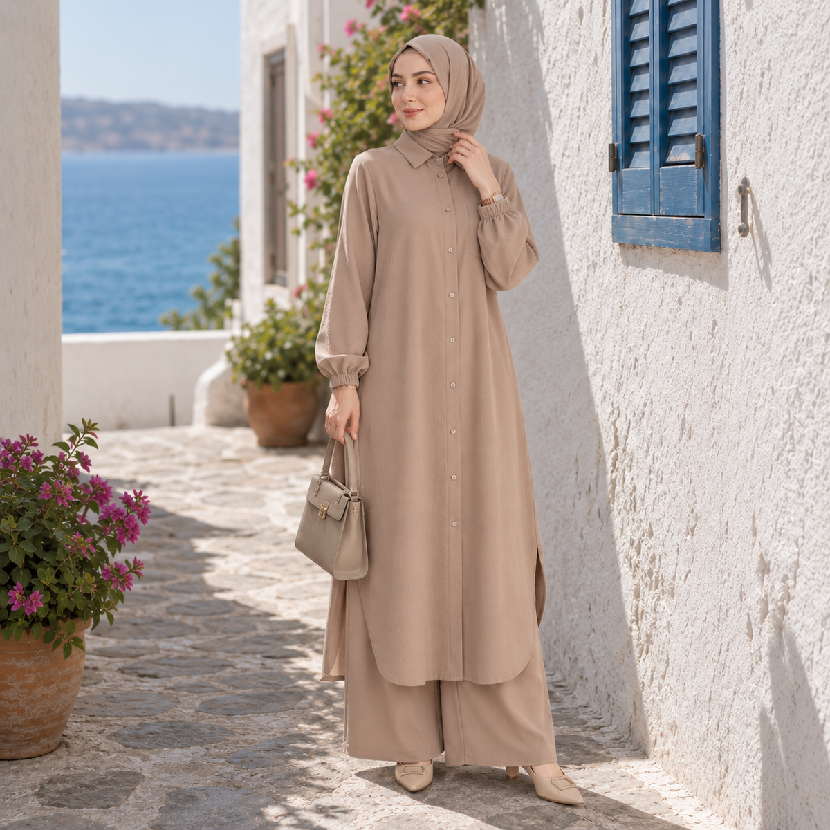 Completo con tunica a strati real-life styling