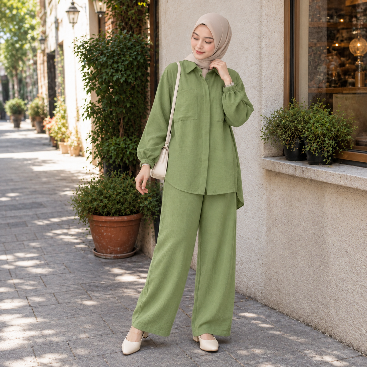Ensemble tunique à col real-life styling