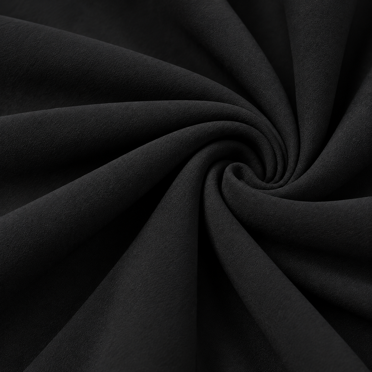 ZOALIN - Zip-Front Abaya - Black - fabric detail