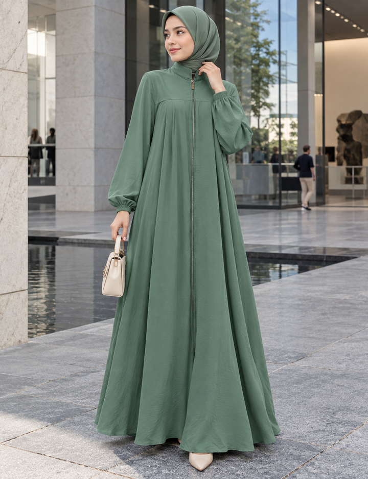 Abaya con zip